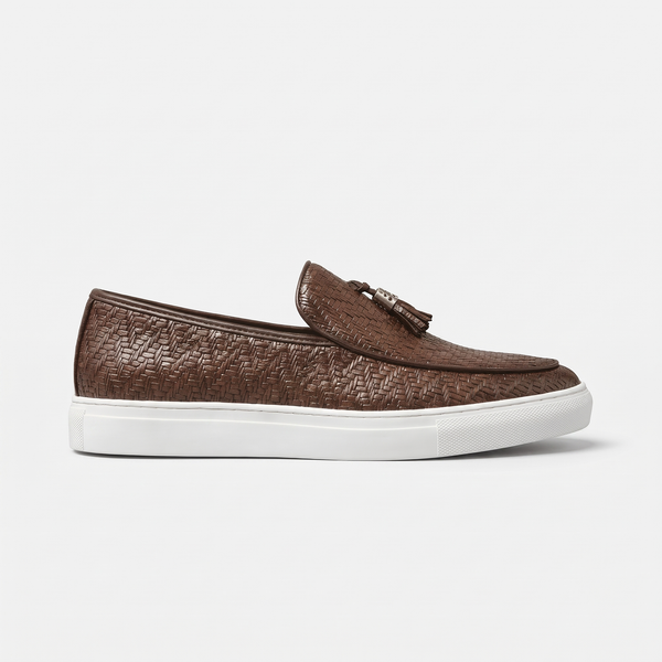Mocassin à Pampilles avec Semelle Épaisse Type Basket
__switch:Marron