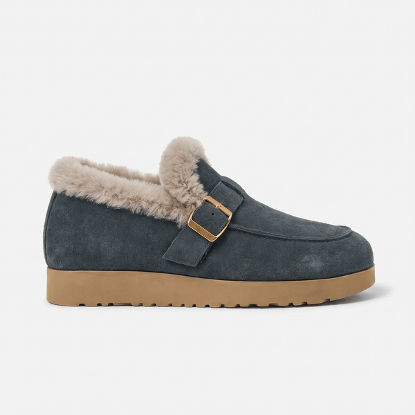 Chausson Mocassin Femme Fourré à Semelle Épaisse
__switch:Bleu