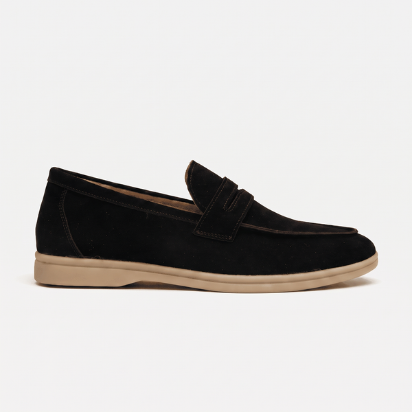 Mocassin Homme Penny Épuré Souple en Daim Noir
__switch:Noir