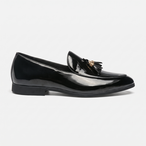 Mocassin Habillé à Glands en Cuir Verni