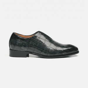 Mocassin Habille Slip-on Effet Crocodile