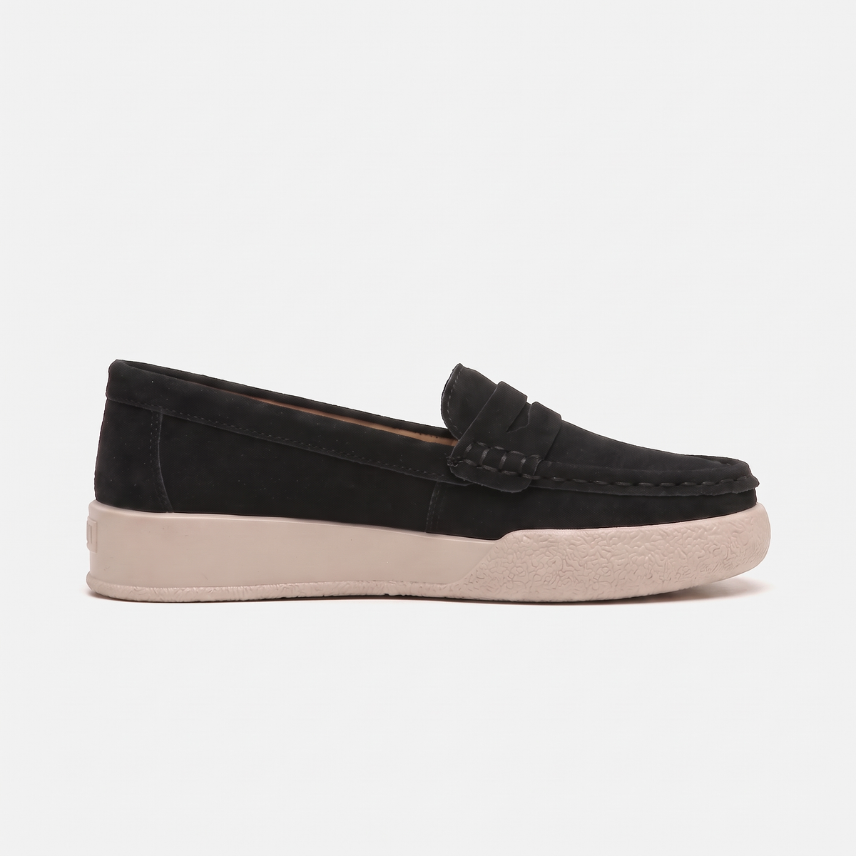 Mocassins Femme Penny Daim Bout Rond Chaussures Plates