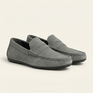 Mocassin à Barette en Cuir Suédé