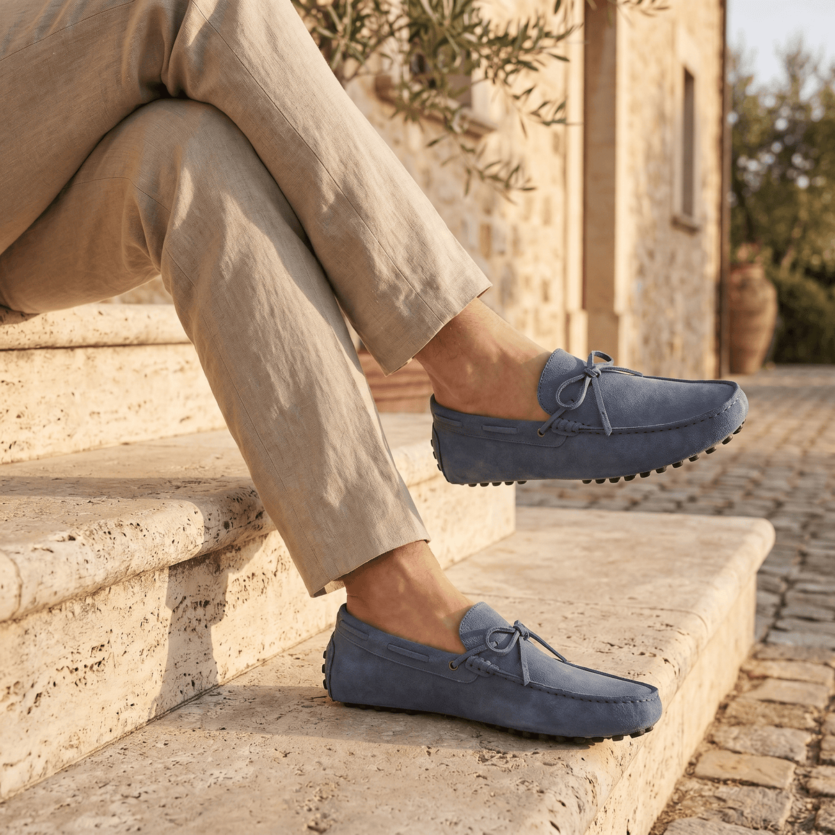 Mocassin à Picots avec Lacets Décoratifs