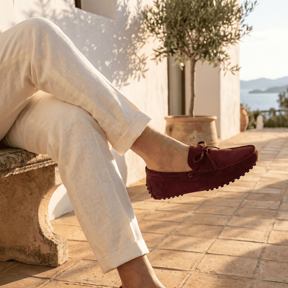 Mocassin à Picots avec Lacets Décoratifs