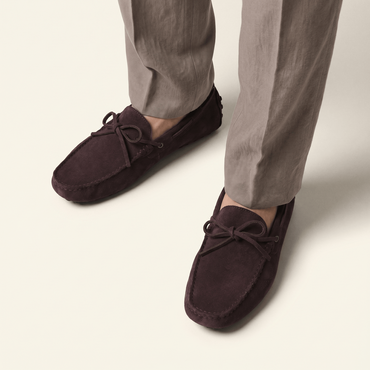 Mocassin à Picots avec Lacets Décoratifs