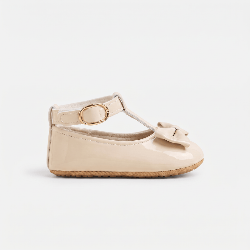 Mocassin Bébé Fille à Nœud Papillon en Cuir Verni Beige
__switch:Beige