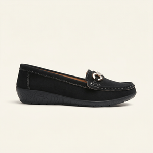 Mocassin Confort à Bijou Décoratif en Suédé