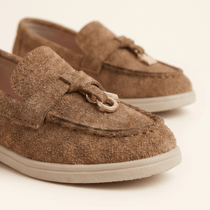 Mocassin Enfant à Glands en Daim marron