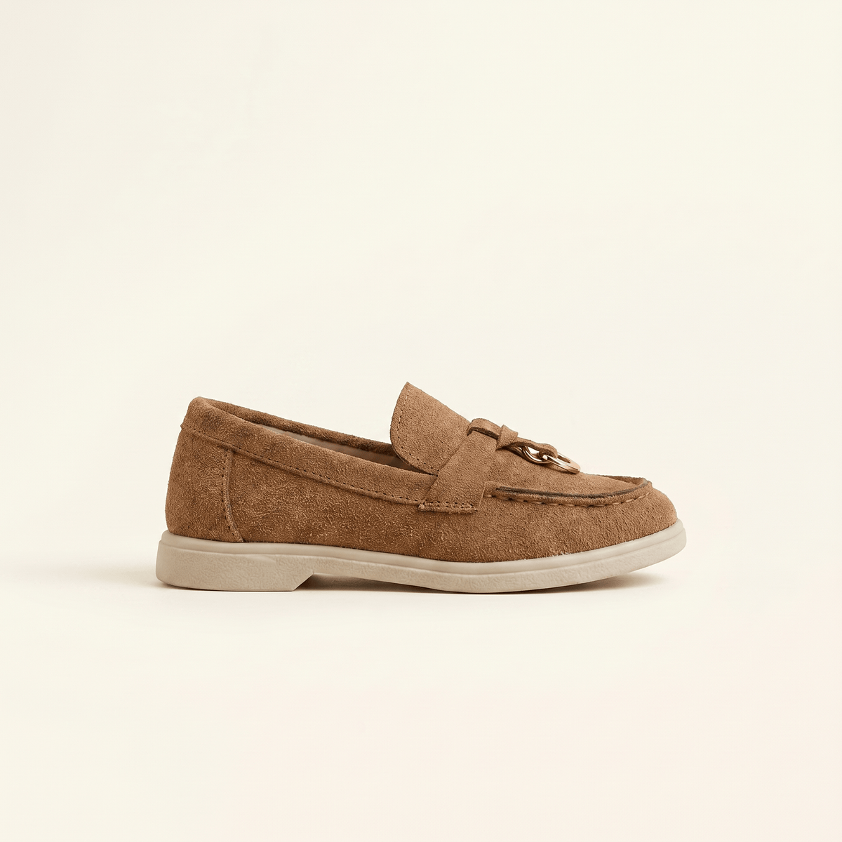Mocassin Enfant à Glands en Daim marron