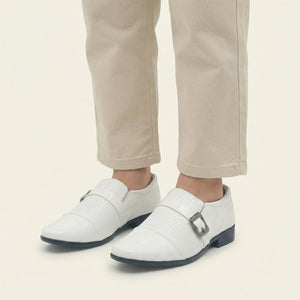 Mocassin Enfant Mariage en Cuir à Talons
