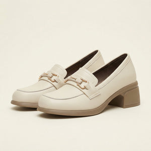 Mocassin Femme à Talon en Cuir