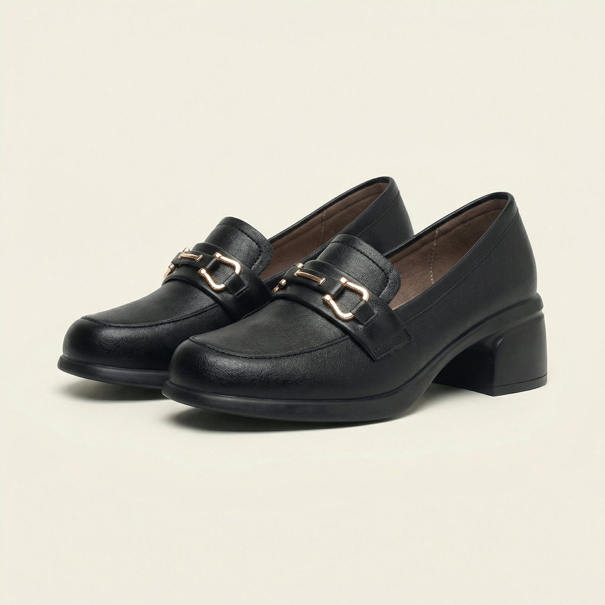Mocassin Femme à Talon en Cuir