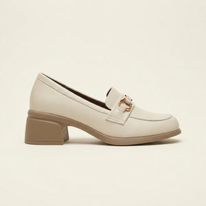 Mocassin Femme à Talon en Cuir