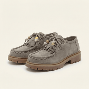 Mocassin Femme Compensé à Lacets