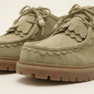 Mocassin Femme Compensé à Lacets