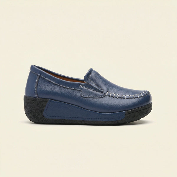 Mocassin Femme Compensé en Cuir
__switch:Bleu Marine