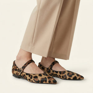 Mocassin Femme Léopard Mary Jane