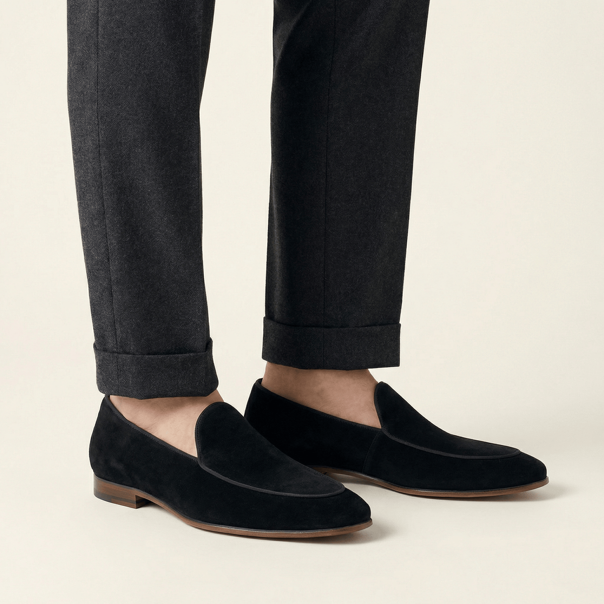 Mocassin Homme à Plateau en Cuir Suédé