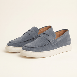 Mocassin Homme Sneaker Penny en Cuir Suédé Gris