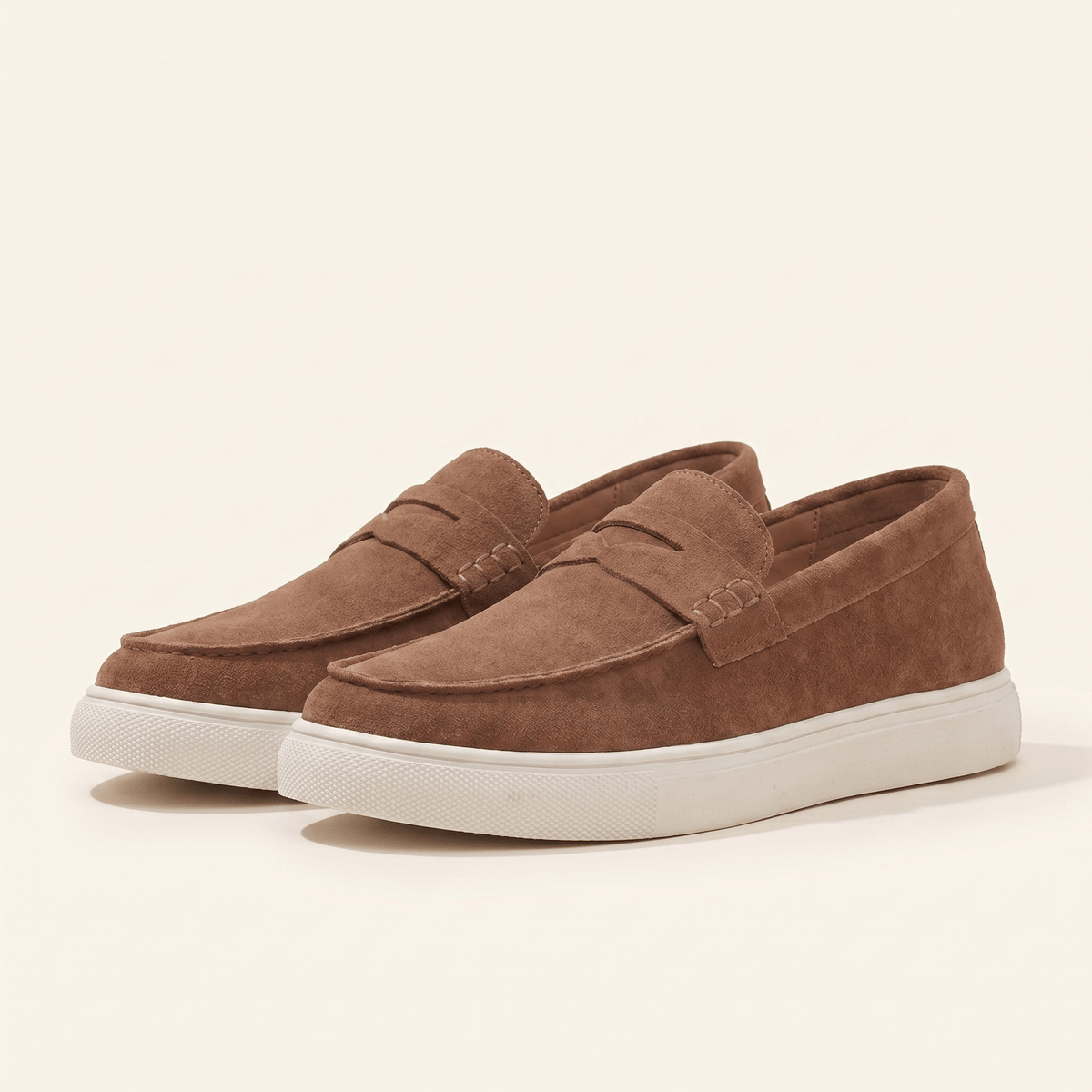 Mocassin Homme Sneaker Penny en Cuir Suédé Marron