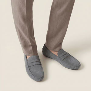 Mocassin Souple en Cuir Suédé à Bande