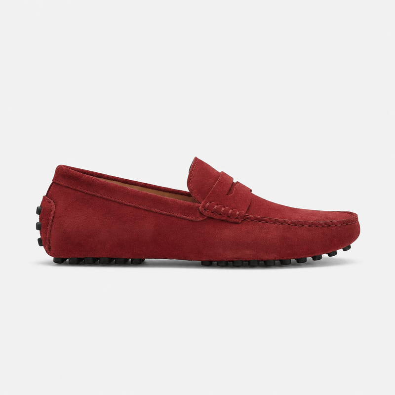 Mocassin Souple en Cuir Suédé à Bande
__switch:Bordeaux