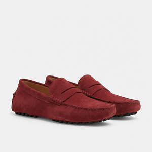 Mocassin Souple en Cuir Suédé à Bande