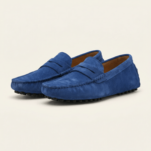 Mocassin Souple en Cuir Suédé à Bande