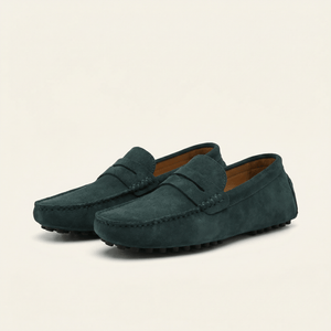 Mocassin Souple en Cuir Suédé à Bande