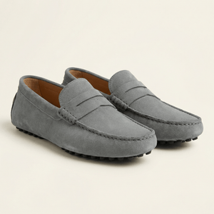 Mocassin Souple en Cuir Suédé à Bande