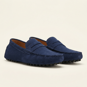 Mocassin Souple en Cuir Suédé à Bande