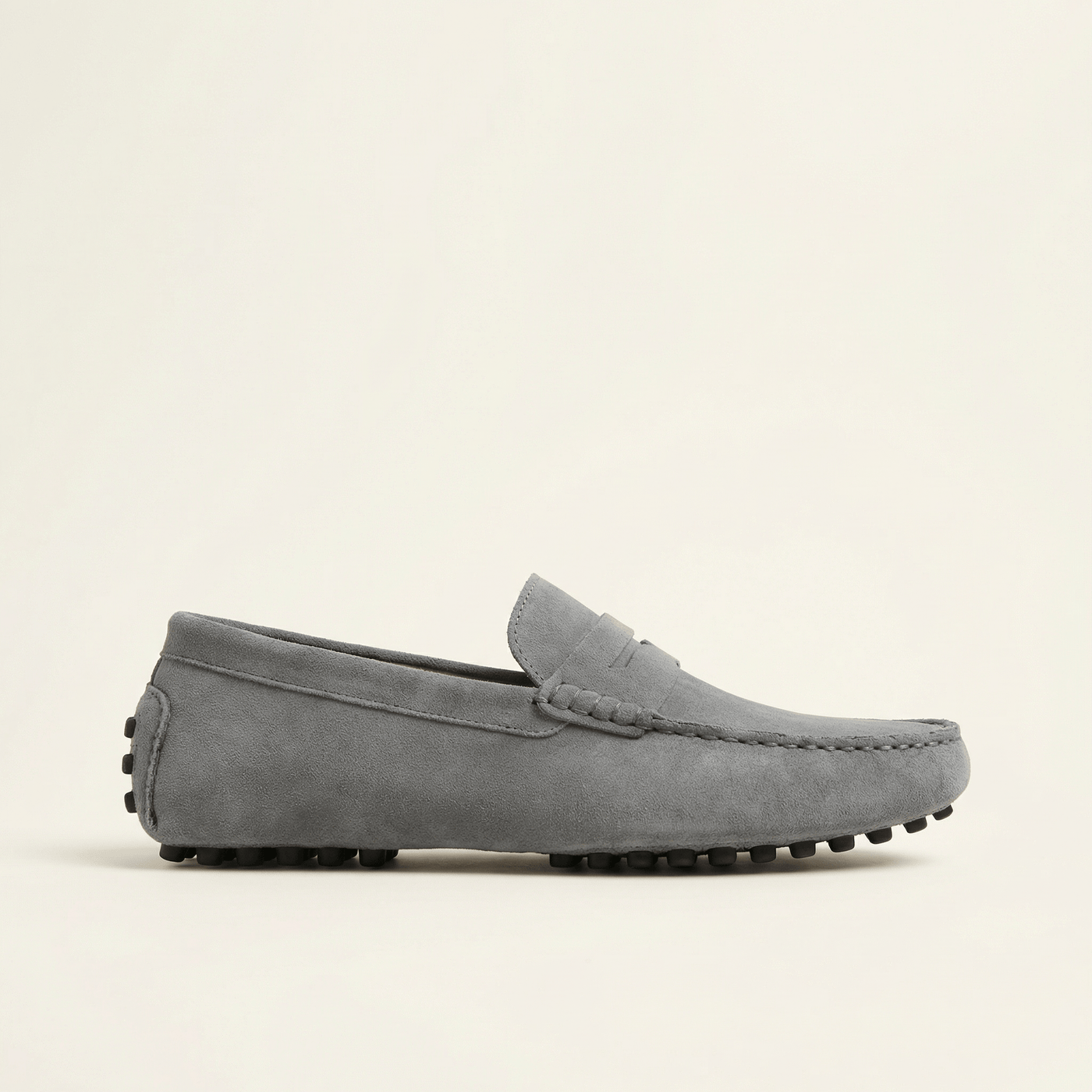 Mocassin Souple en Cuir Suédé à Bande