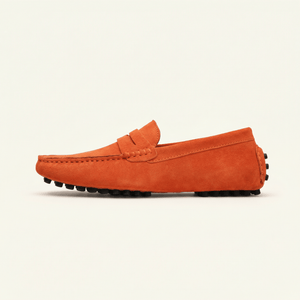Mocassin Souple en Cuir Suédé à Bande