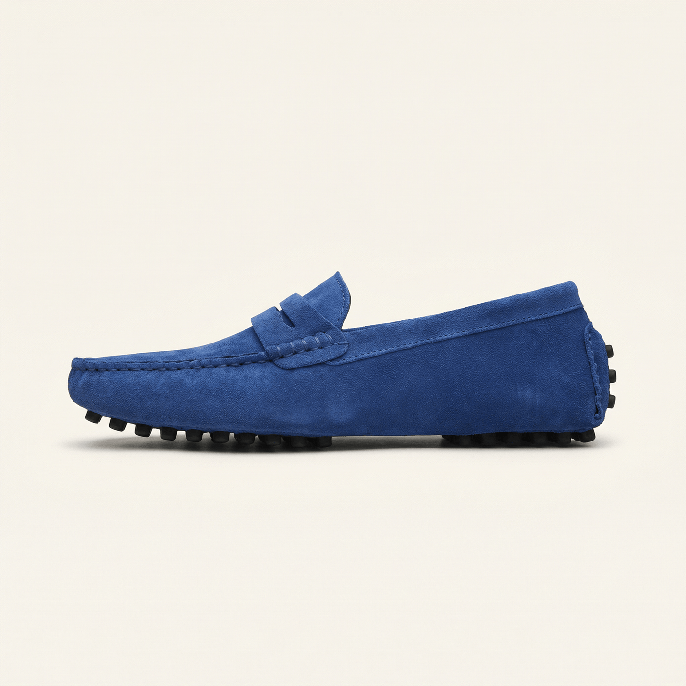 Mocassin Souple en Cuir Suédé à Bande