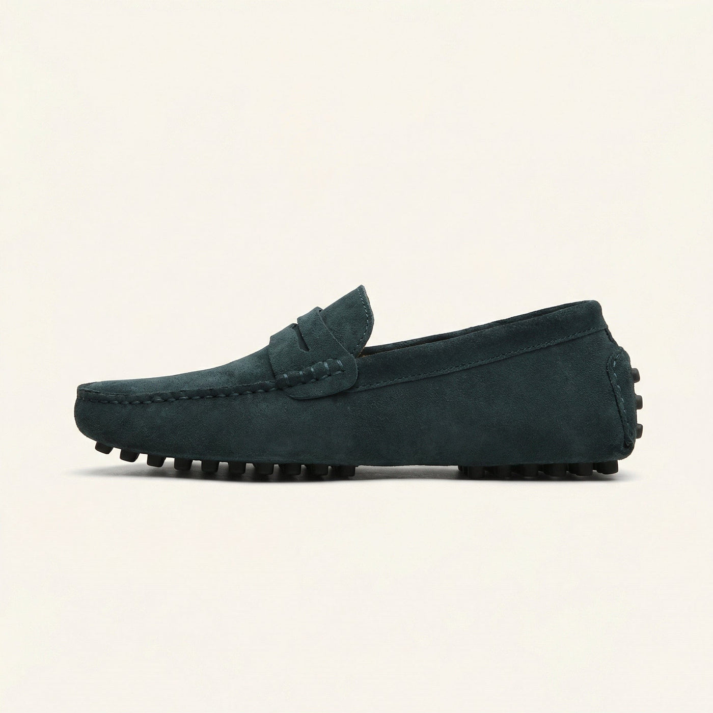 Mocassin Souple en Cuir Suédé à Bande