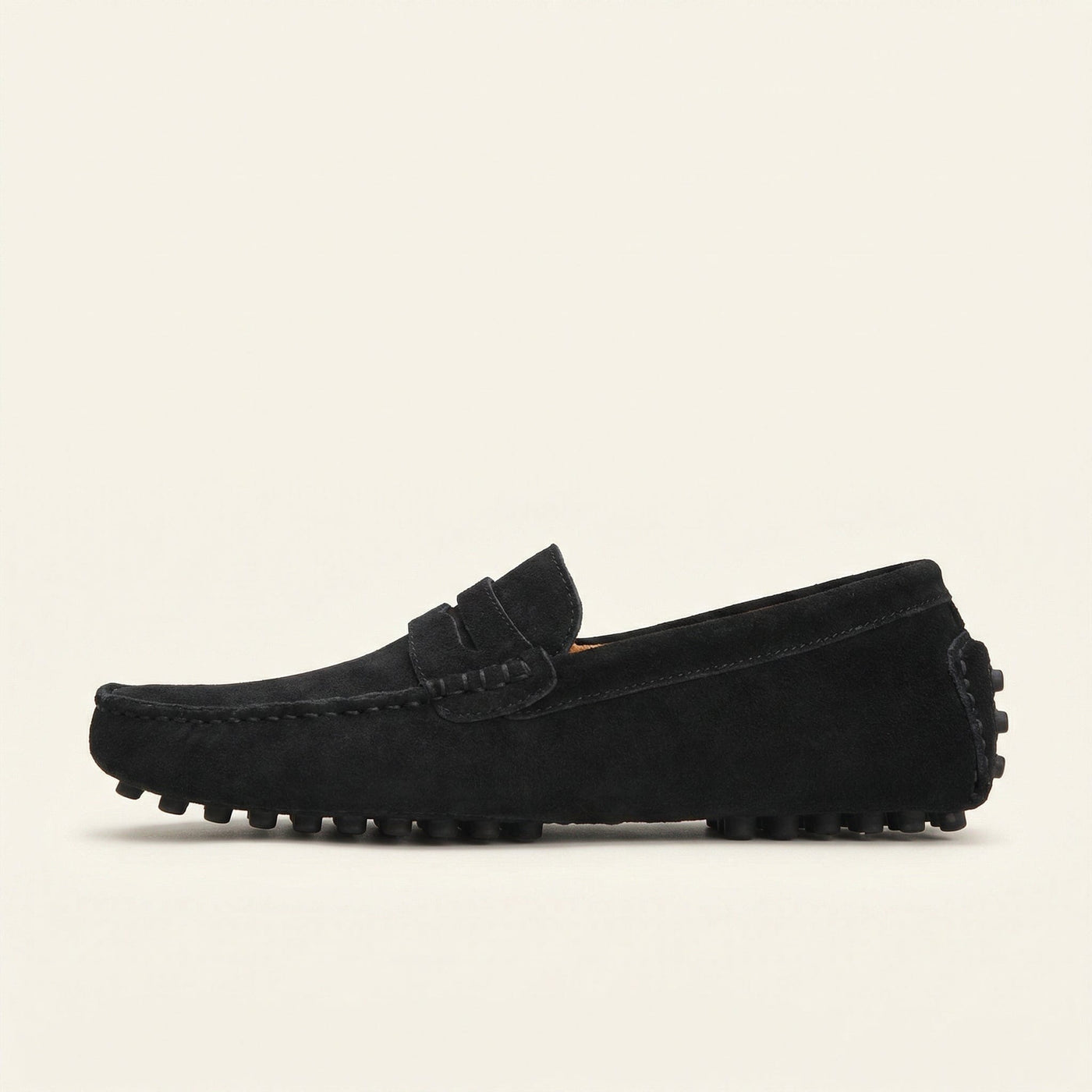 Mocassin Souple en Cuir Suédé à Bande