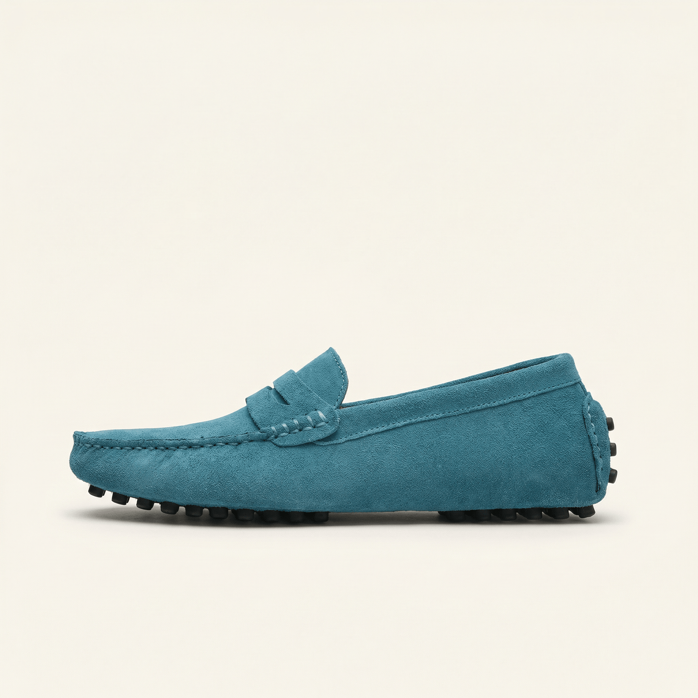 Mocassin Souple en Cuir Suédé à Bande