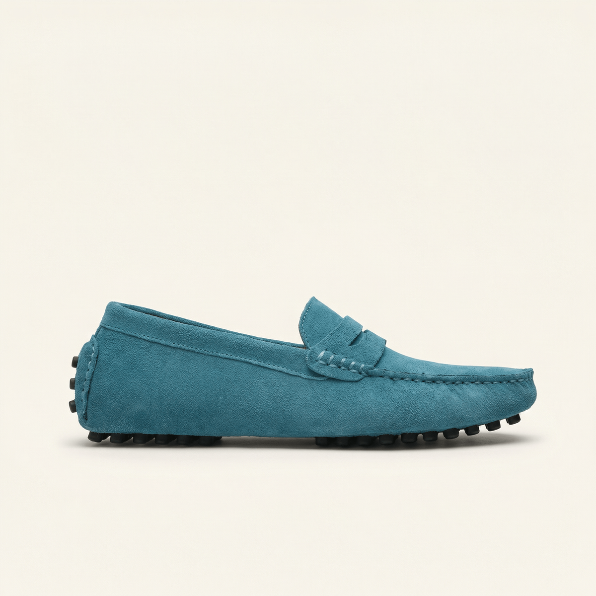 Mocassin Souple en Cuir Suédé à Bande