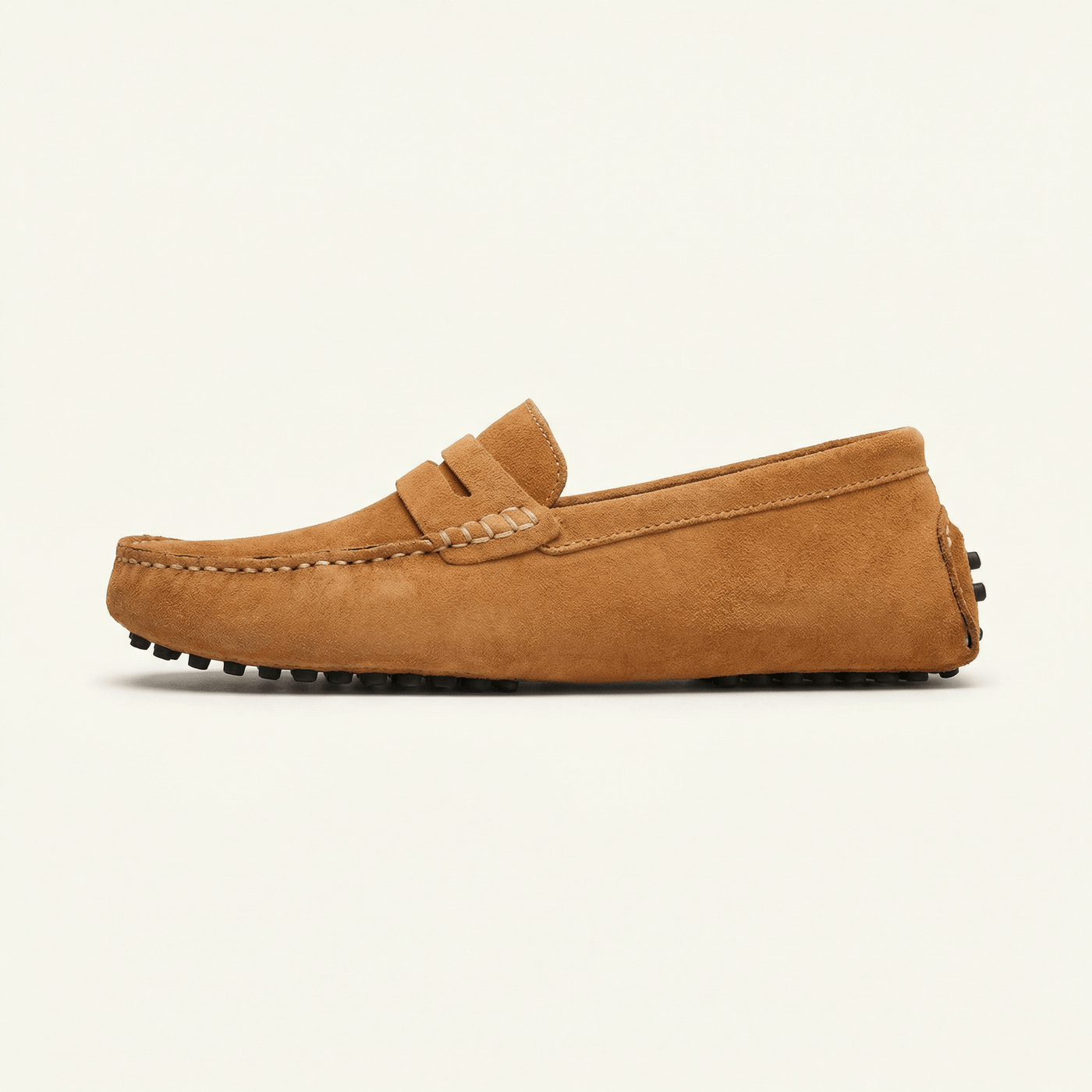 Mocassin Souple en Cuir Suédé à Bande