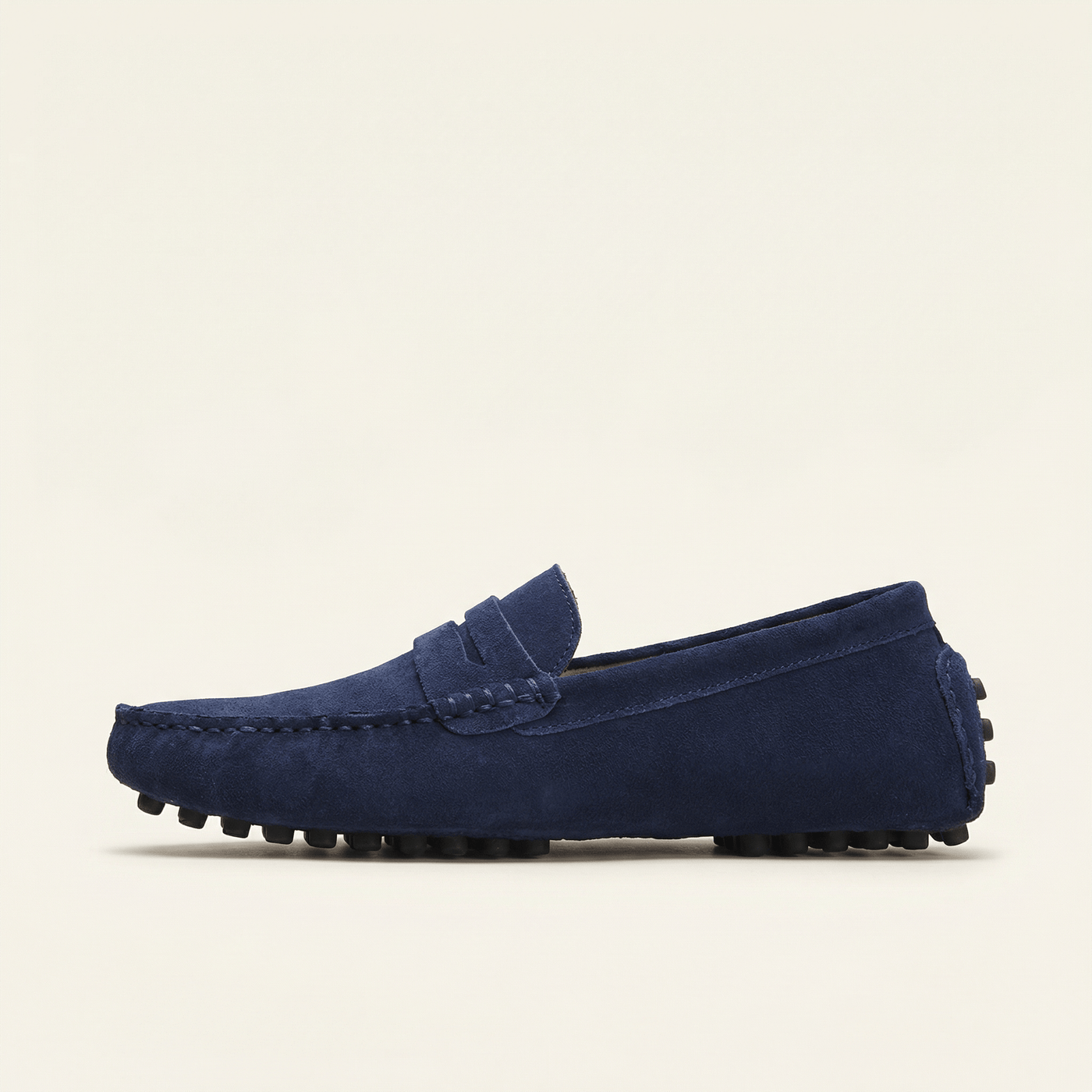 Mocassin Souple en Cuir Suédé à Bande