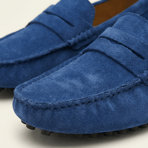 Mocassin Souple en Cuir Suédé à Bande