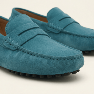 Mocassin Souple en Cuir Suédé à Bande