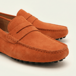 Mocassin Souple en Cuir Suédé à Bande