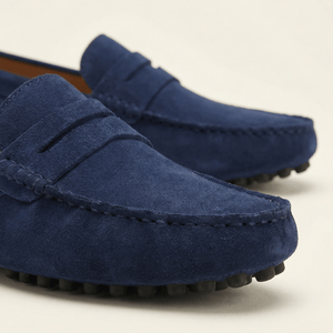 Mocassin Souple en Cuir Suédé à Bande