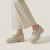 Mocassin Femme Plateforme à Mors Métallique
__switch:Blanc